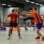 Handtekeningen jagen en topkorfbal kijken met TeamNL Korfbal